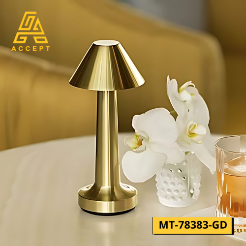 ابجورة LED بلون ذهبي أنيق تعمل باللمس قابلة للشحن...