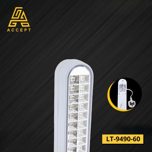 كشاف طوارئ LED قابل للشحن بمستويين إضاءة لون الإنا...