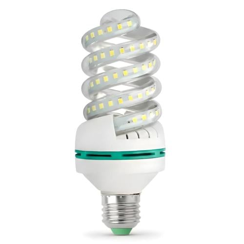 لمبة LED حلزوني بقوة 16W وبقاعدة E27 لون الإنارة أ...