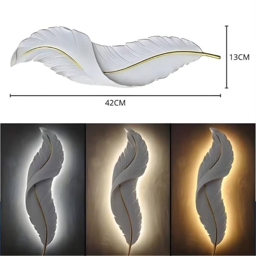 مصباح حائط داخلي LED على شكل ريشة