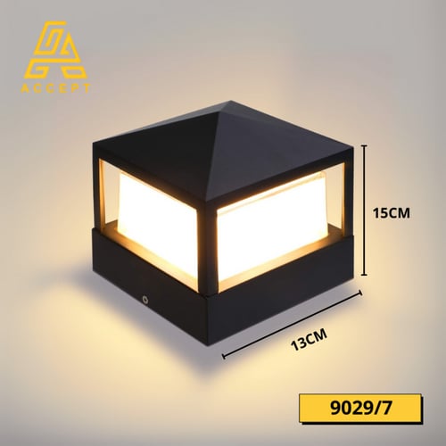 إنارة خارجية ألمنيوم 7W مقاوم للماء لون الإنارة أص...