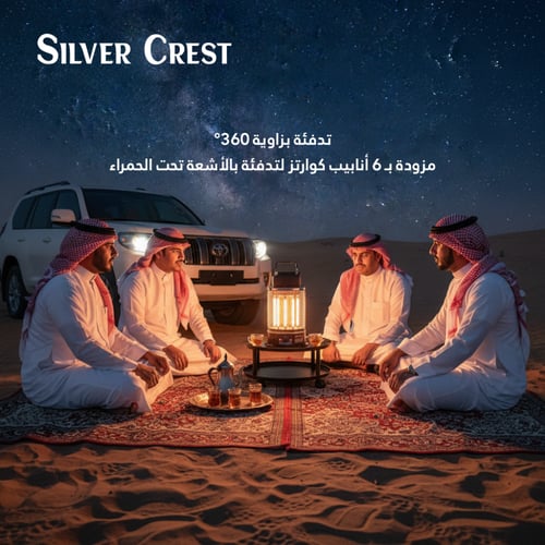 مدفأة كهربائية عمودية بقوة 2000 واط – تدفئة فورية...