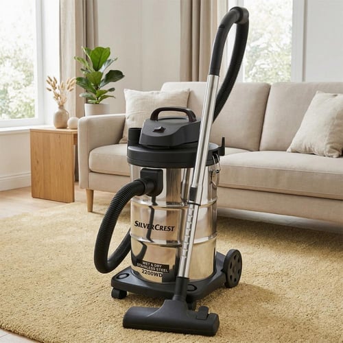 مكنسة كهربائية سيلفر كريست جاف ورطب 25 لتر 2200 وا...