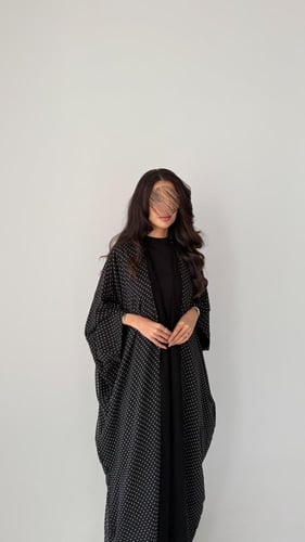 عباية دبل فيس منقطة