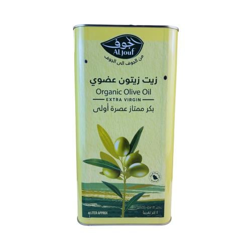 زيت زيتون عضوي بكر ممتاز حديد 4 لتر- الجوف