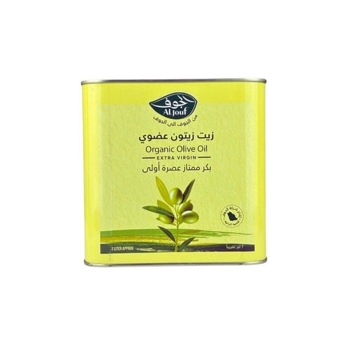 زيت زيتون بكر عضوي عصرة اولئ 2 لتر - الجوف