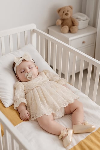 فستان دانتيل لمولودة