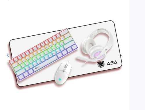 كيبورد ميكانيكي سلكي + ماوس + سماعة + ماوس باد NEX...