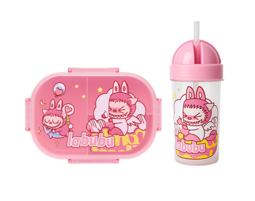 لانش بوكس +مطارة لابوبو بلون بنفسجي2 الاصدار الثان...