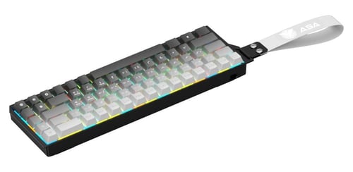 كيبورد مغناطيسي رمادي - magnetic keyboard asa kf68