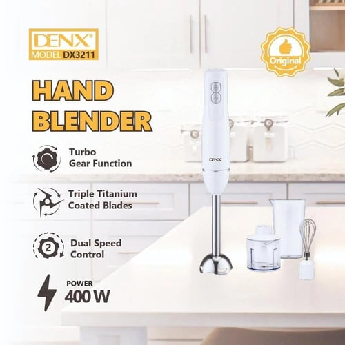 خلاط يدوي DX3211 من دينكس 4×1 لون ابيض