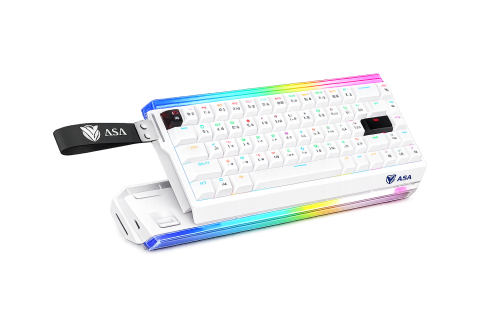 كيبورد مغناطيسي ابيض- magnetic keyboard asa kf68