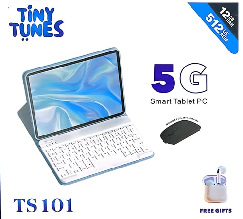 تابلت TS101 5G ذكي - Tiny Tunes مع سماعة لاسلكية و...