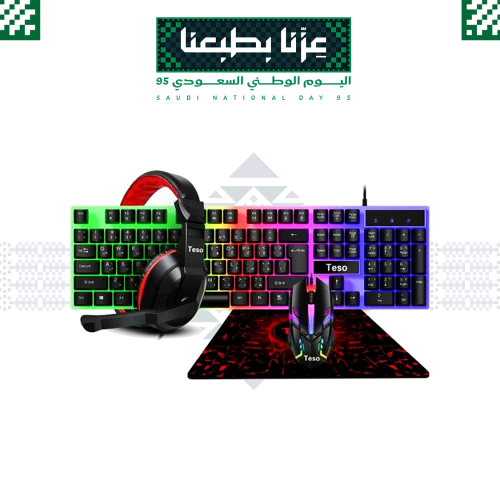 لوحة مفاتيح الألعاب والماوس ولوحة الماوس وسماعة 4i...