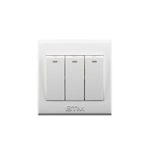 مفتاح ثلاثي ماليزي ابيض BTM-W4 موديل رقم L803H1