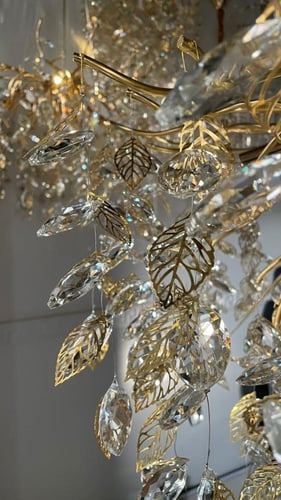 ثريا كرستال تصميم ورق شجر جديد