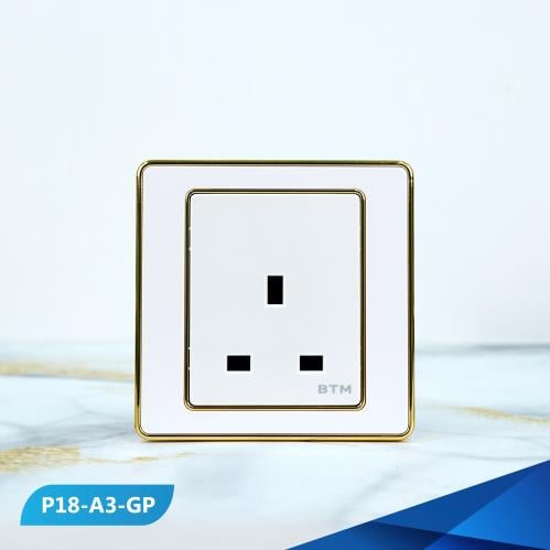 فيش 13 امبير لون لولي مع ذهبي