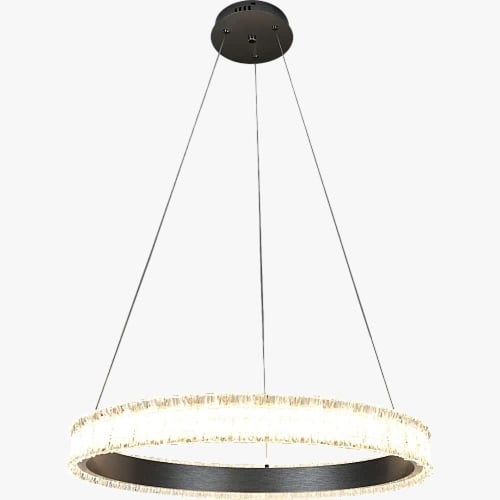 ثريا مودرن أسود ليد فاخرة بثلاث إضاءات