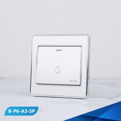 مفتاح جرس لون لولي و فضي