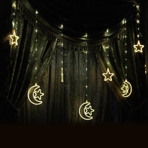 زينة رمضان نجمة وهلال مضيئة ليد