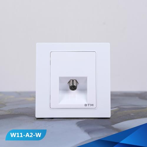 فيش منفذ دش مفرد أبيض