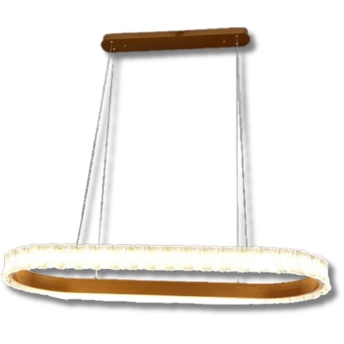 نجف مودرن مستطيل لون ذهبي