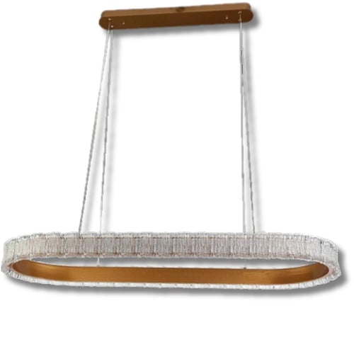 نجف مودرن مستطيل لون ذهبي