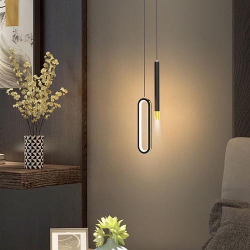 ثريا مودرن لون اسود وذهبي مستطيل