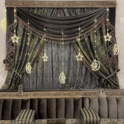 زينة رمضان نجمة وهلال مضيئة ليد