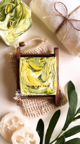صابونة طبيعية بالنعناع و الليمون المنعش ( حجم كبير...