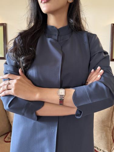 جاكيت طبي نسائي (Warmer Jacket) | – Dusty Blue