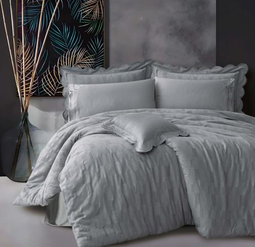 مفرش رانا مزدوج قطن رصاصي عدد القطع 7