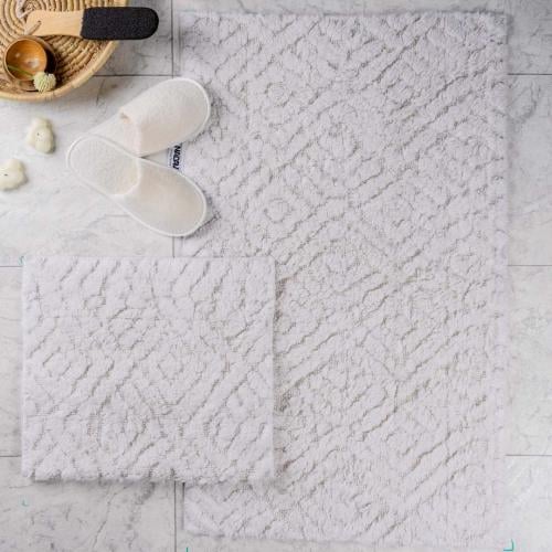 طقم دعاسة أرضية بيجونيا تركي فرو كريمي عدد القطع 2