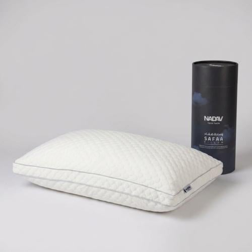 وسادة صفاء الفندقية من الفوم المرن لون أبيض