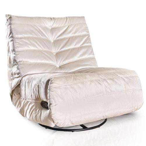 كرسي استرخاء هزاز موديل ايطالي بيج فاتح