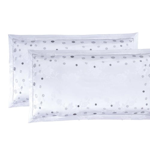 مفرش لوسيانا مزدوج أبيض جاكارد فاخر عدد القطع 10