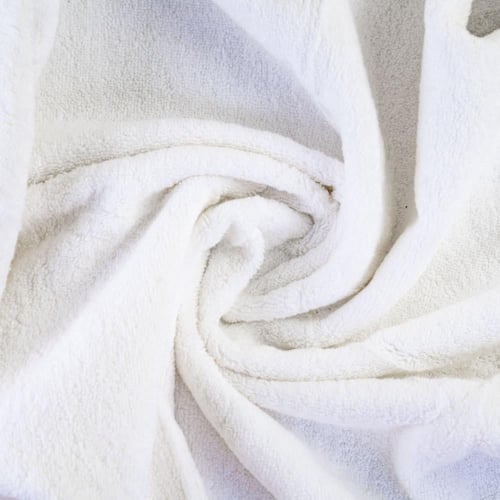 منشفة قطن 100% – مطرز أبيض