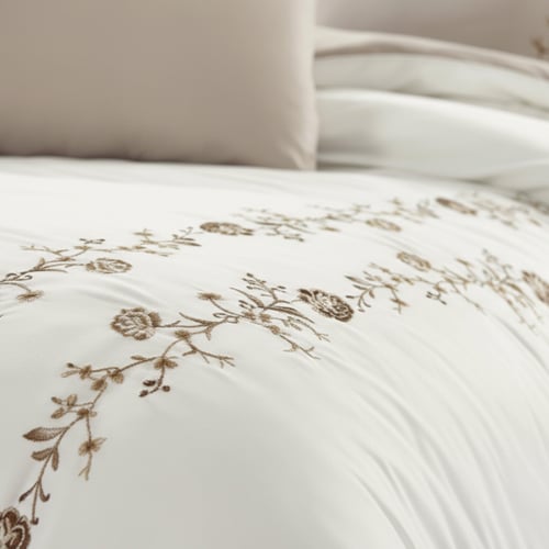 مفرش شاهلا صيفي مزدوج كريمي وبيج عدد القطع 6