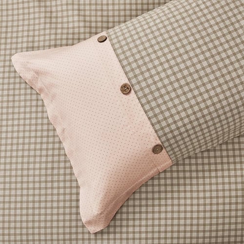 مفرش إشراقة صيفي مفرد ونص قطن بيج عدد القطع 4