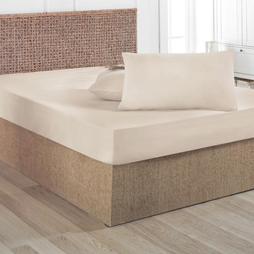 غطاء وسادة تركي بيج سادة قطن فاخر مقاس 70x50 سم