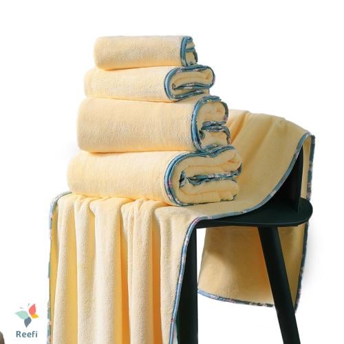 منشفة استحمام ريفي الفندقية ليموني برسومات زهور مق...