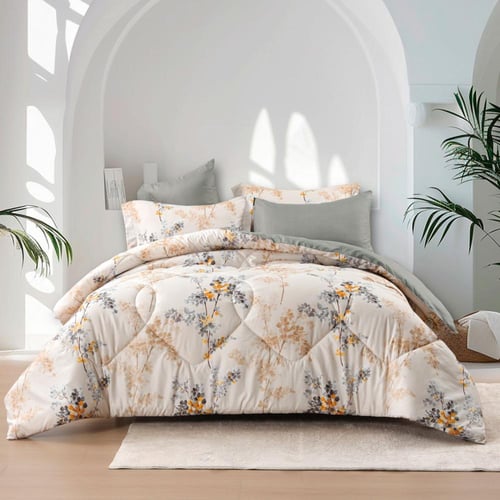 مفرش نوفا صيفي كوين مقاس 200x150 سم بيج وتيفاني بر...