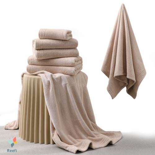 منشفة استحمام ريفي الفندقية بيج مقاس 80 × 160 سم