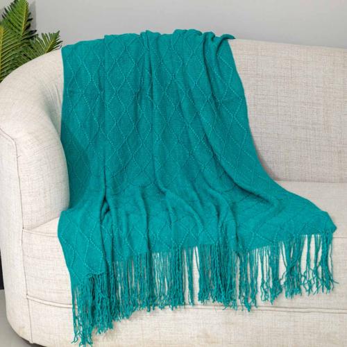 بطانية دان شال خفيفة أخضر غامق مقاس 130 × 170سم