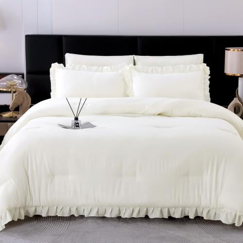 مفرش شارم صيفي مزدوج كريمي