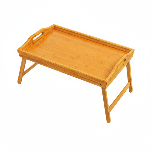 طاولة خشبية بيد بساقين لغرفة النوم بيج