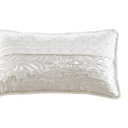 مفرش أديل صيفي مزدوج قطن فاخر جاكارد أبيض مطرز عدد...