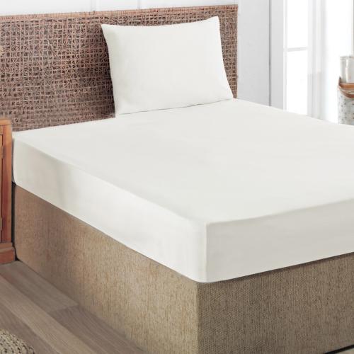 طقم شرشف تركي صيفي كريمي مطاط قطن