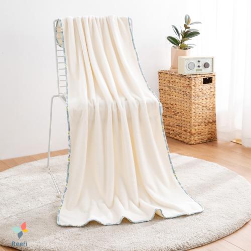 منشفة استحمام ريفي الفندقية كريمي برسومات زهور مقا...