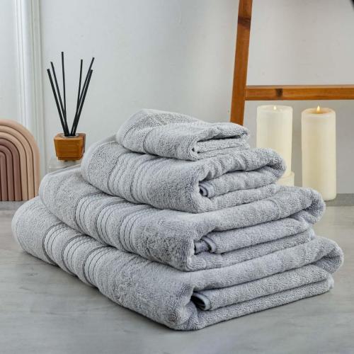 منشفة قطن 100% – رصاصي فاتح عدد القطع 1